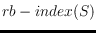 $\operatorname{rb-index}(S)$