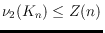 $\nu_2(K_n) \le
Z(n)$