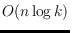 $O(n \log k)$