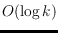 $O(\log k)$