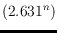 $\Omeag(2.631^n)$
