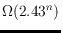 $\Omega(2.43^n)$