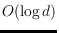 $O(\log d)$