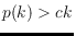 $p(k)>ck$