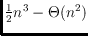 $\frac{1}{2}n^3-\Theta(n^2)$