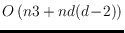 $O\left(\dbinom{\binom{n}{3}+n}{d(d\!-\!2)}\right)$
