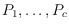 $P_1, \dots, P_c$