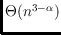 $\Theta(n^{3-\alpha})$
