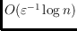 $O(\varepsilon^{-1}\log n)$